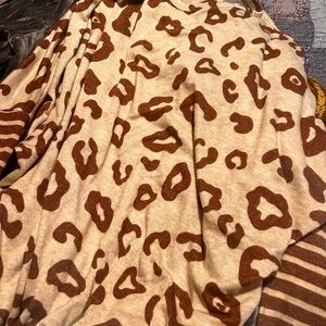 Leopard Print Blanket Scarf